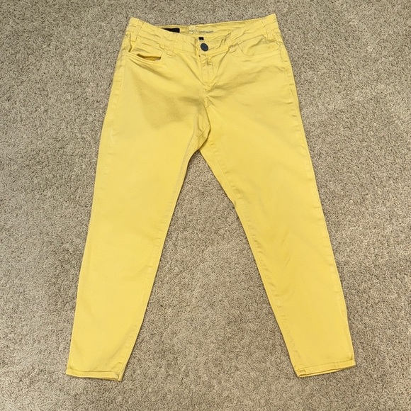 Kut From The Kloth MIA Sunny Yellow Toothpick Skinny Pants 5-Pocket Jeans Sz 6 - Picture 11 of 11